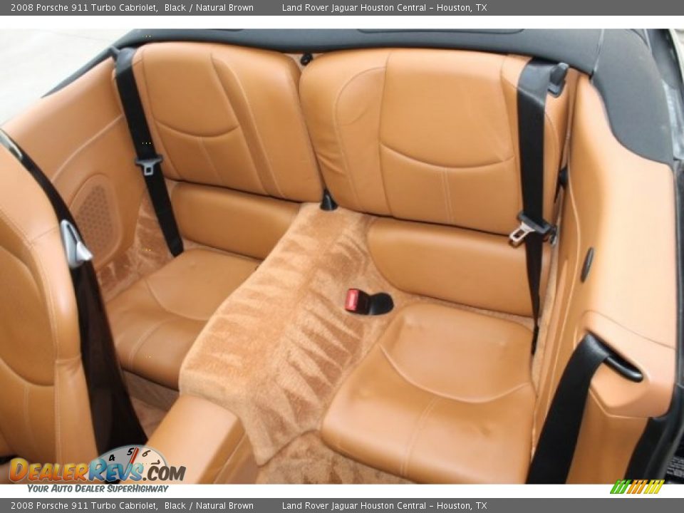 2008 Porsche 911 Turbo Cabriolet Black / Natural Brown Photo #36