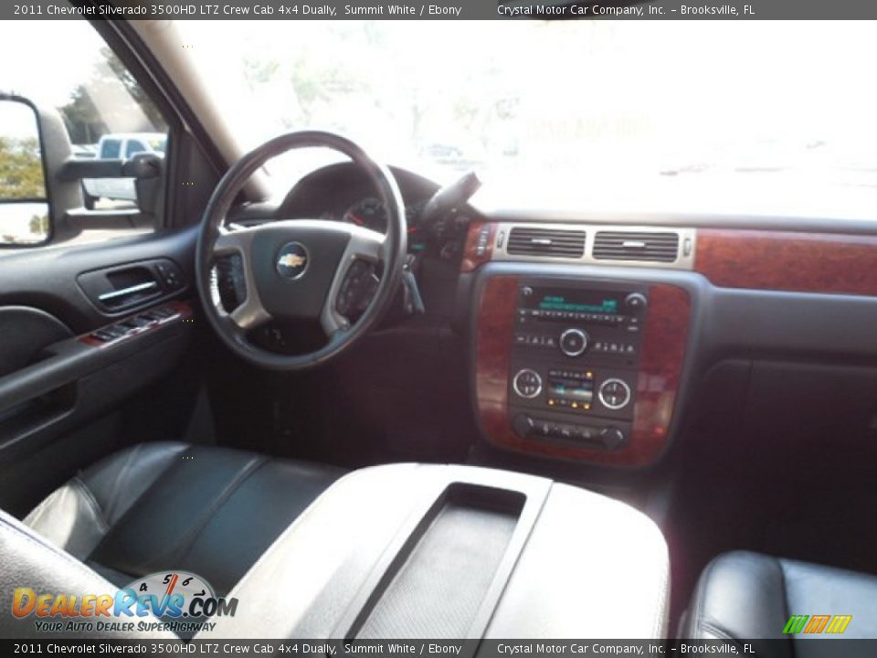 2011 Chevrolet Silverado 3500HD LTZ Crew Cab 4x4 Dually Summit White / Ebony Photo #11