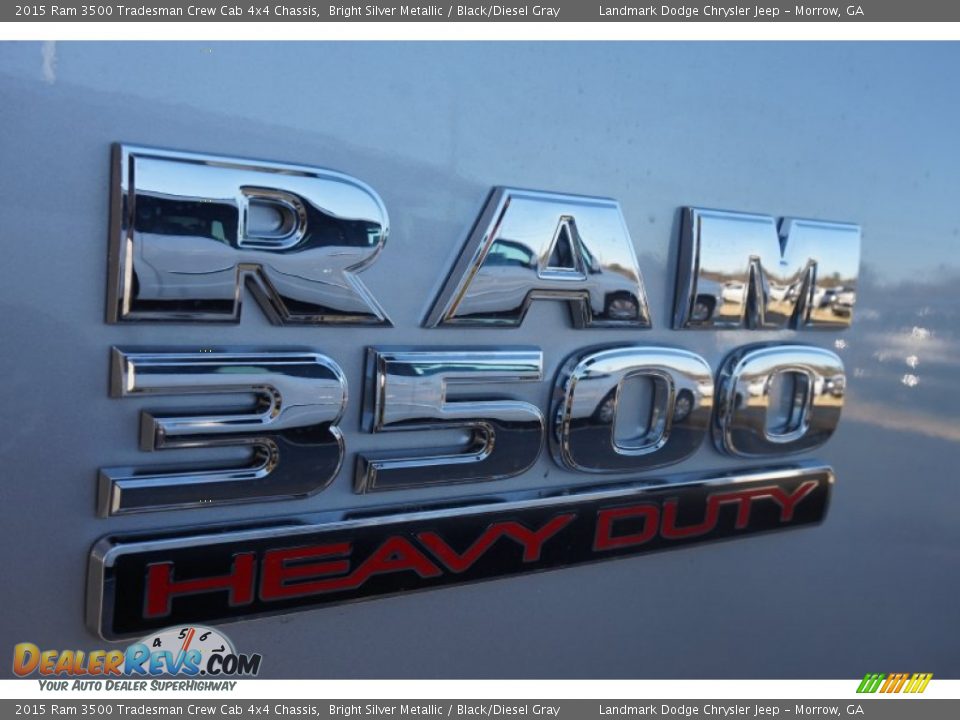 2015 Ram 3500 Tradesman Crew Cab 4x4 Chassis Bright Silver Metallic / Black/Diesel Gray Photo #6