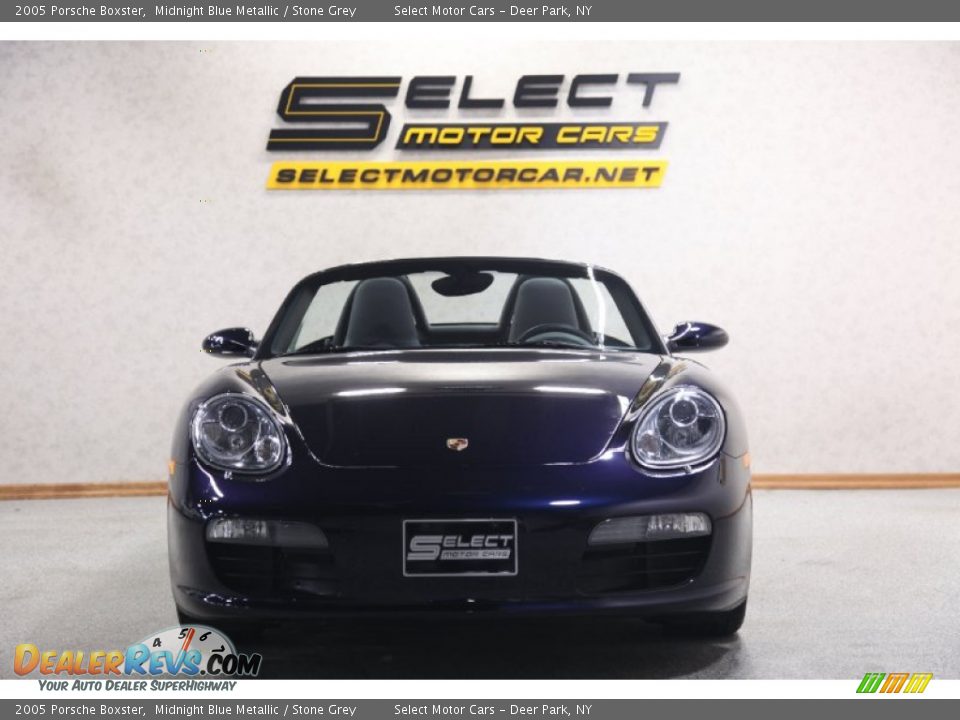 2005 Porsche Boxster Midnight Blue Metallic / Stone Grey Photo #2