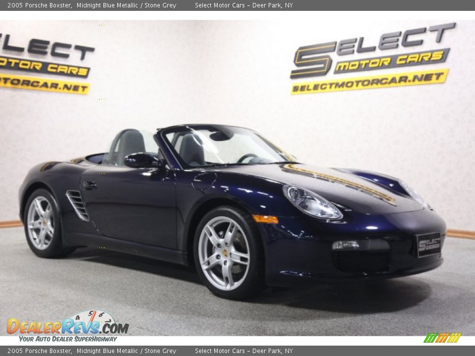 2005 Porsche Boxster Midnight Blue Metallic / Stone Grey Photo #3