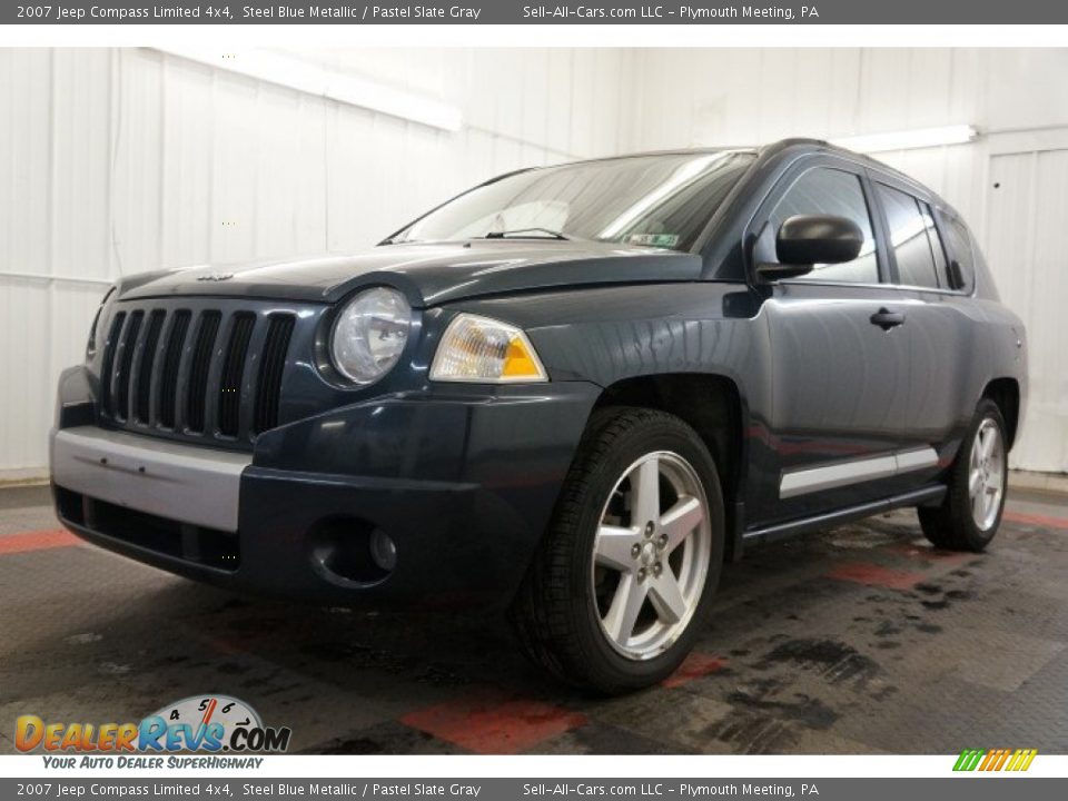 2007 Jeep Compass Limited 4x4 Steel Blue Metallic / Pastel Slate Gray Photo #3