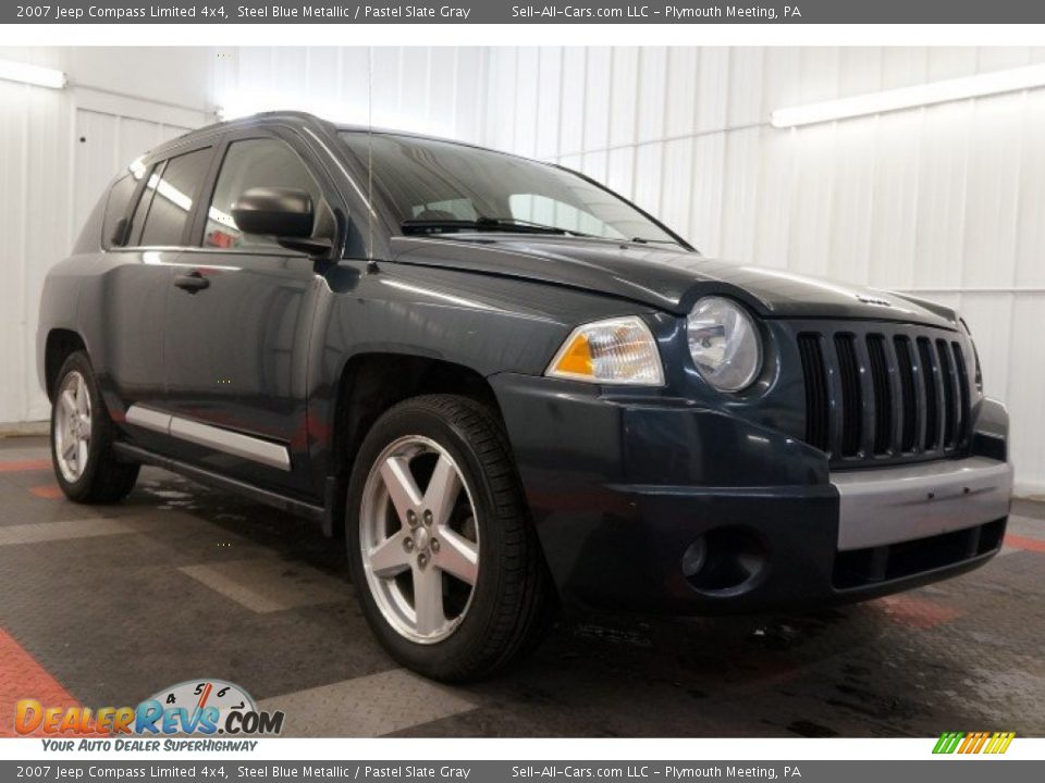2007 Jeep Compass Limited 4x4 Steel Blue Metallic / Pastel Slate Gray Photo #5