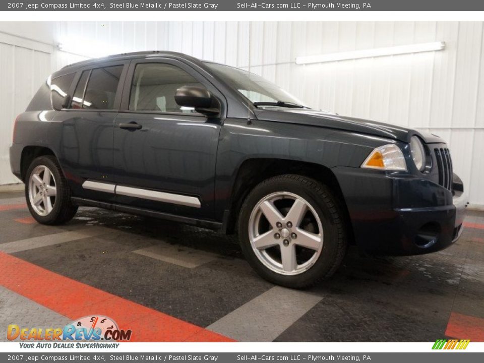 2007 Jeep Compass Limited 4x4 Steel Blue Metallic / Pastel Slate Gray Photo #6