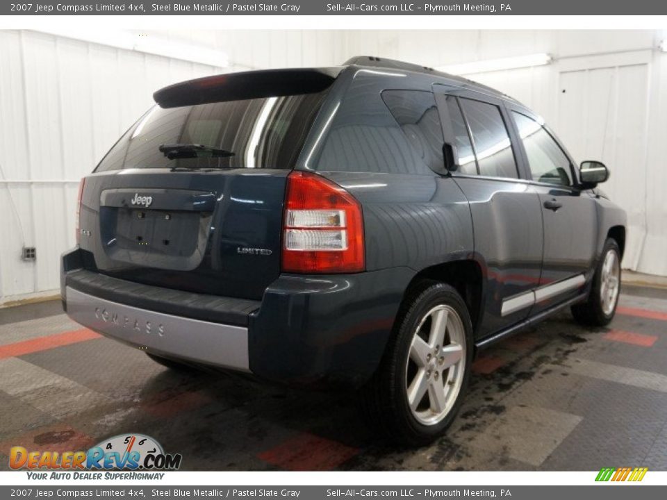 2007 Jeep Compass Limited 4x4 Steel Blue Metallic / Pastel Slate Gray Photo #8
