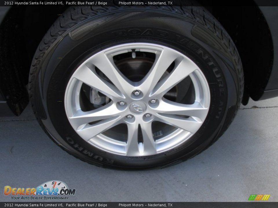 2012 Hyundai Santa Fe Limited V6 Pacific Blue Pearl / Beige Photo #17