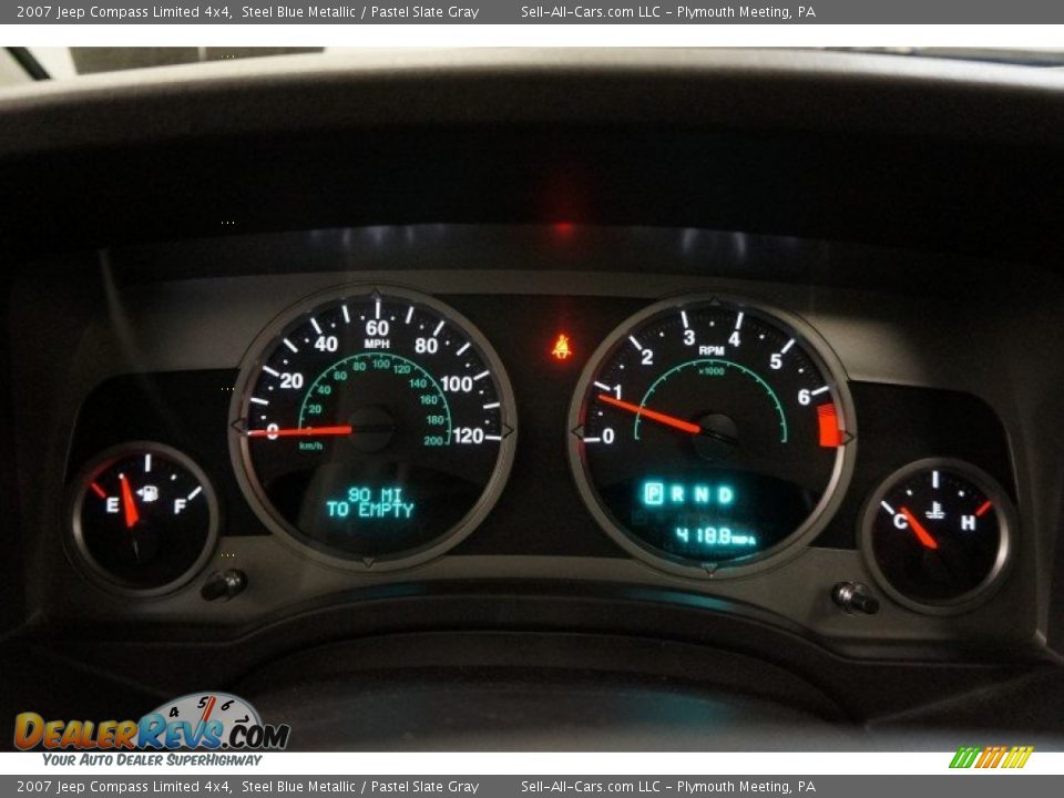 2007 Jeep Compass Limited 4x4 Steel Blue Metallic / Pastel Slate Gray Photo #27