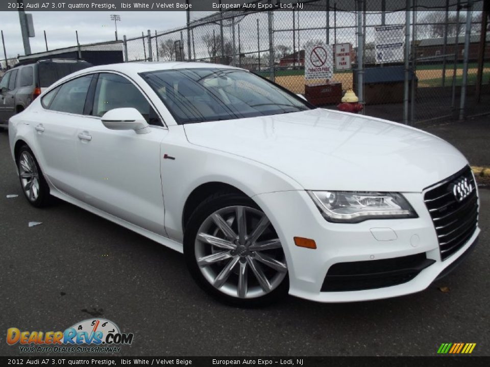 2012 Audi A7 3.0T quattro Prestige Ibis White / Velvet Beige Photo #2
