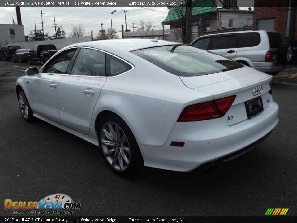 2012 Audi A7 3.0T quattro Prestige Ibis White / Velvet Beige Photo #3