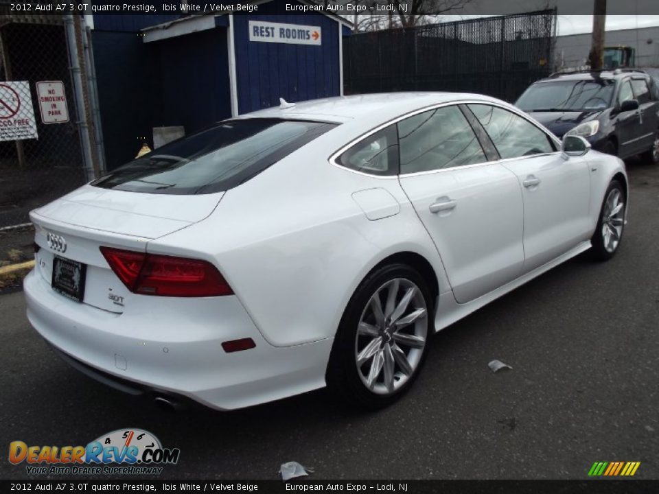 2012 Audi A7 3.0T quattro Prestige Ibis White / Velvet Beige Photo #4