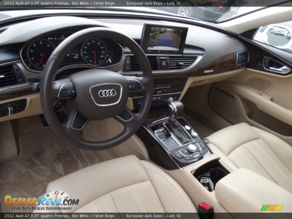 Velvet Beige Interior - 2012 Audi A7 3.0T quattro Prestige Photo #12