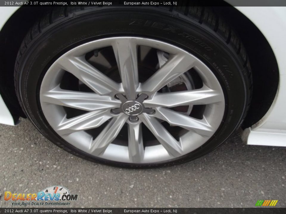 2012 Audi A7 3.0T quattro Prestige Ibis White / Velvet Beige Photo #14