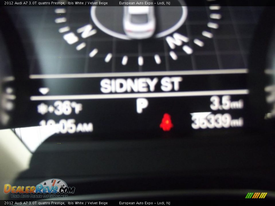 2012 Audi A7 3.0T quattro Prestige Ibis White / Velvet Beige Photo #26