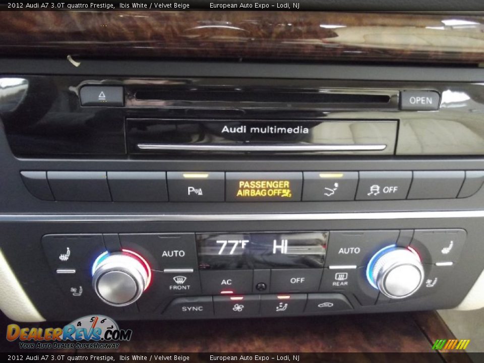 2012 Audi A7 3.0T quattro Prestige Ibis White / Velvet Beige Photo #31