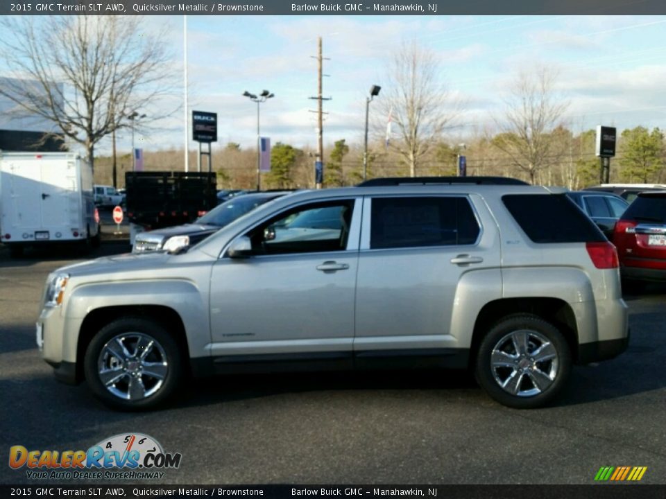 2015 GMC Terrain SLT AWD Quicksilver Metallic / Brownstone Photo #3