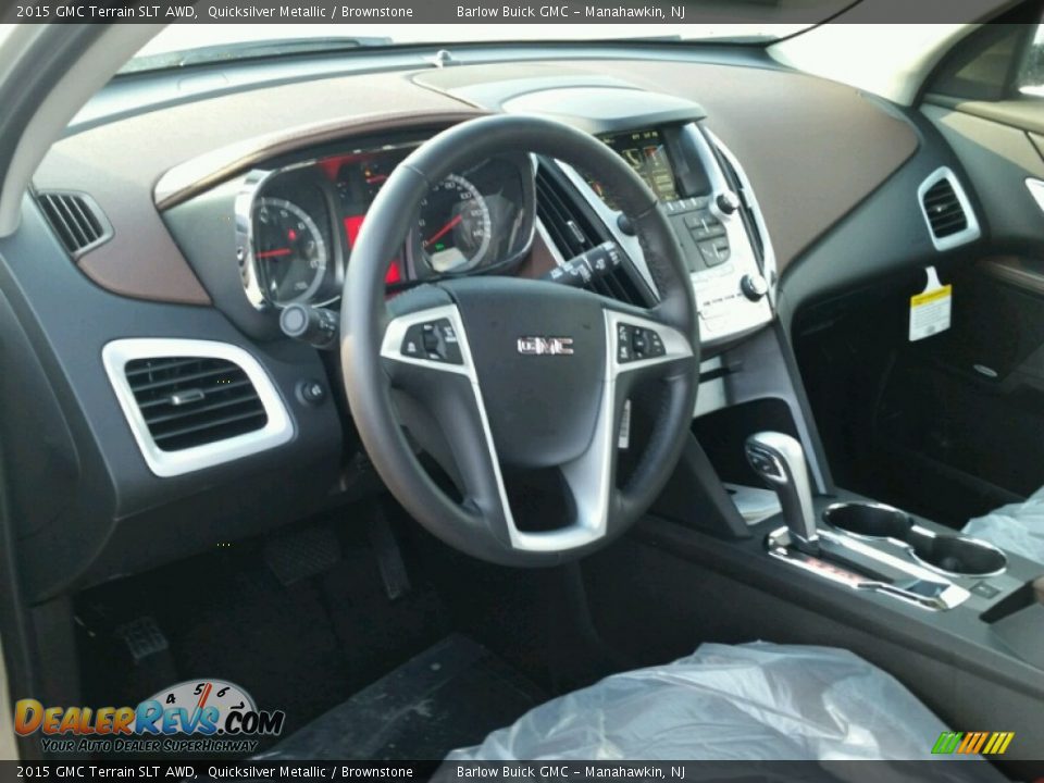 2015 GMC Terrain SLT AWD Quicksilver Metallic / Brownstone Photo #7