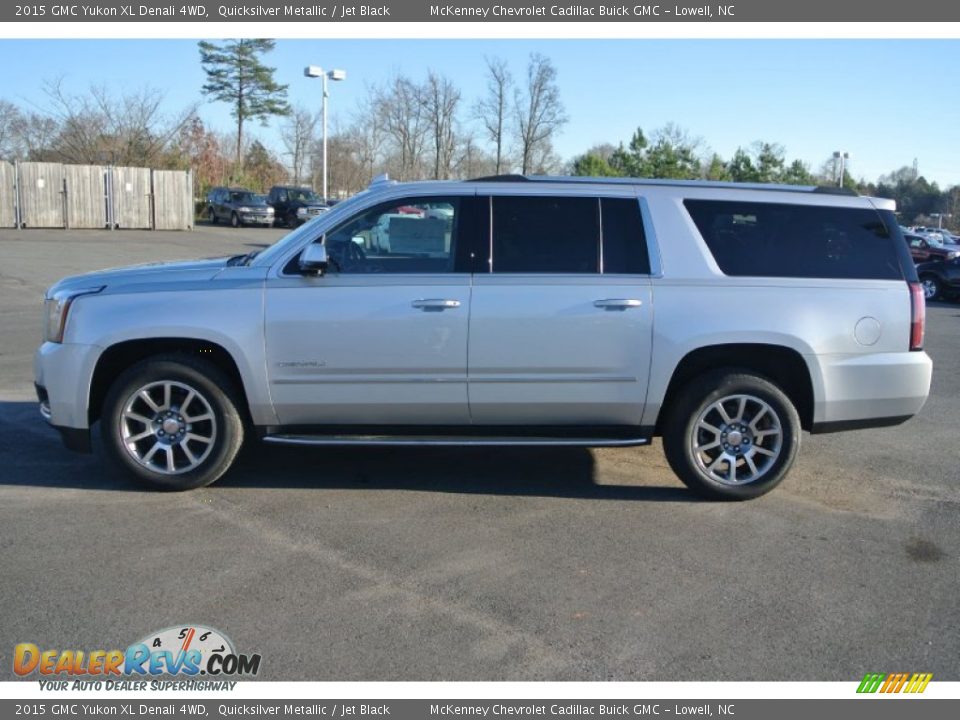 2015 GMC Yukon XL Denali 4WD Quicksilver Metallic / Jet Black Photo #3
