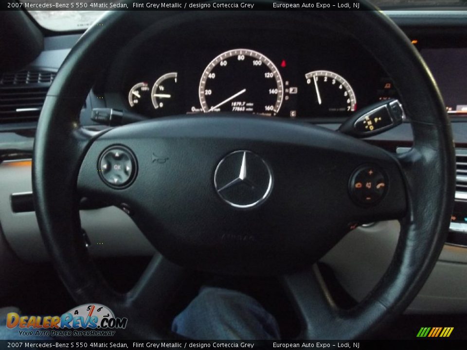 2007 Mercedes-Benz S 550 4Matic Sedan Flint Grey Metallic / designo Corteccia Grey Photo #23