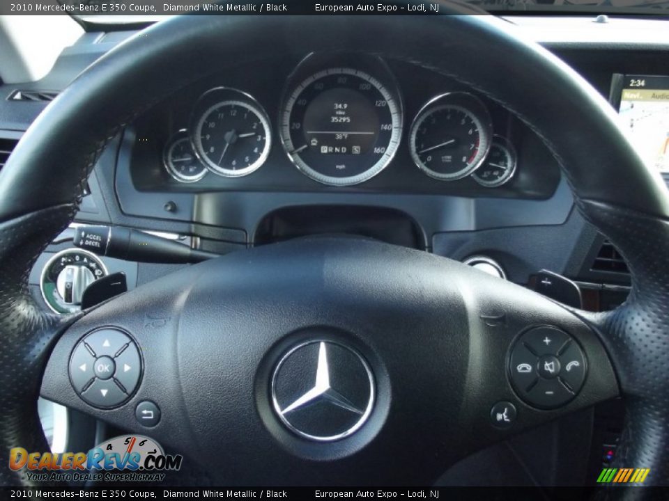 2010 Mercedes-Benz E 350 Coupe Diamond White Metallic / Black Photo #12