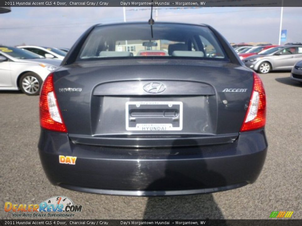 2011 Hyundai Accent GLS 4 Door Charcoal Gray / Gray Photo #4