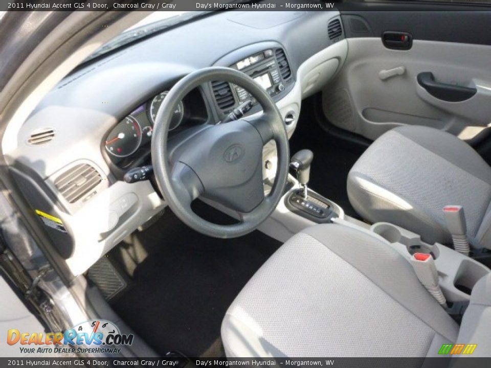 2011 Hyundai Accent GLS 4 Door Charcoal Gray / Gray Photo #29