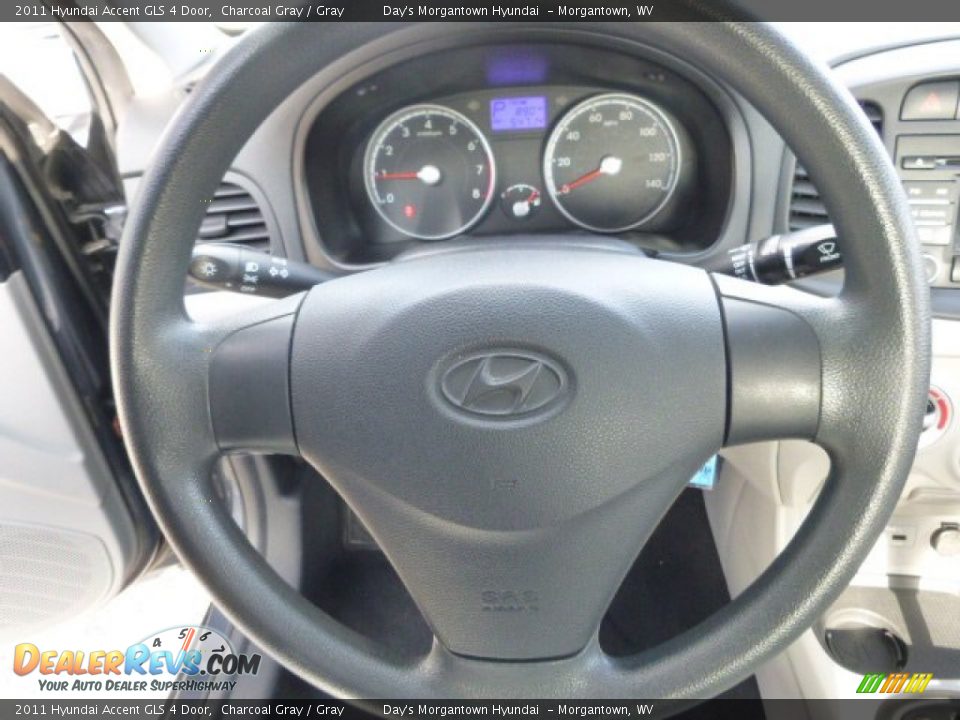 2011 Hyundai Accent GLS 4 Door Charcoal Gray / Gray Photo #34