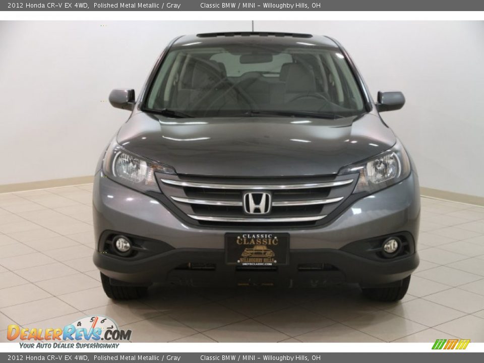 2012 Honda CR-V EX 4WD Polished Metal Metallic / Gray Photo #2