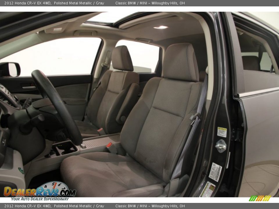2012 Honda CR-V EX 4WD Polished Metal Metallic / Gray Photo #7