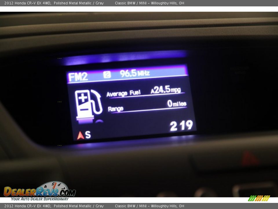 2012 Honda CR-V EX 4WD Polished Metal Metallic / Gray Photo #11