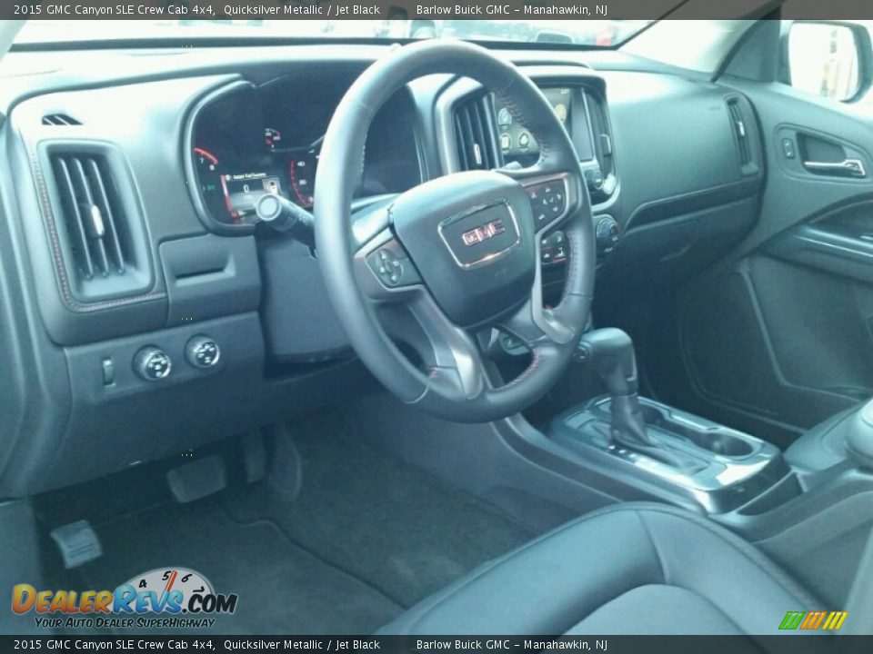 Jet Black Interior - 2015 GMC Canyon SLE Crew Cab 4x4 Photo #7