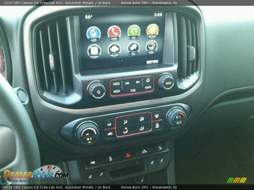 2015 GMC Canyon SLE Crew Cab 4x4 Quicksilver Metallic / Jet Black Photo #10