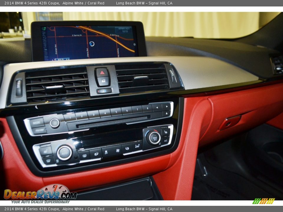 2014 BMW 4 Series 428i Coupe Alpine White / Coral Red Photo #19