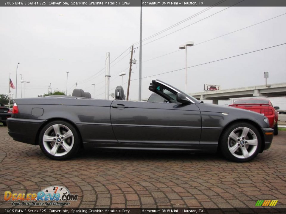 2006 BMW 3 Series 325i Convertible Sparkling Graphite Metallic / Grey Photo #6