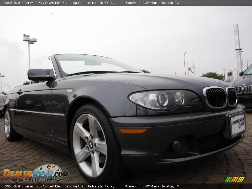 2006 BMW 3 Series 325i Convertible Sparkling Graphite Metallic / Grey Photo #7