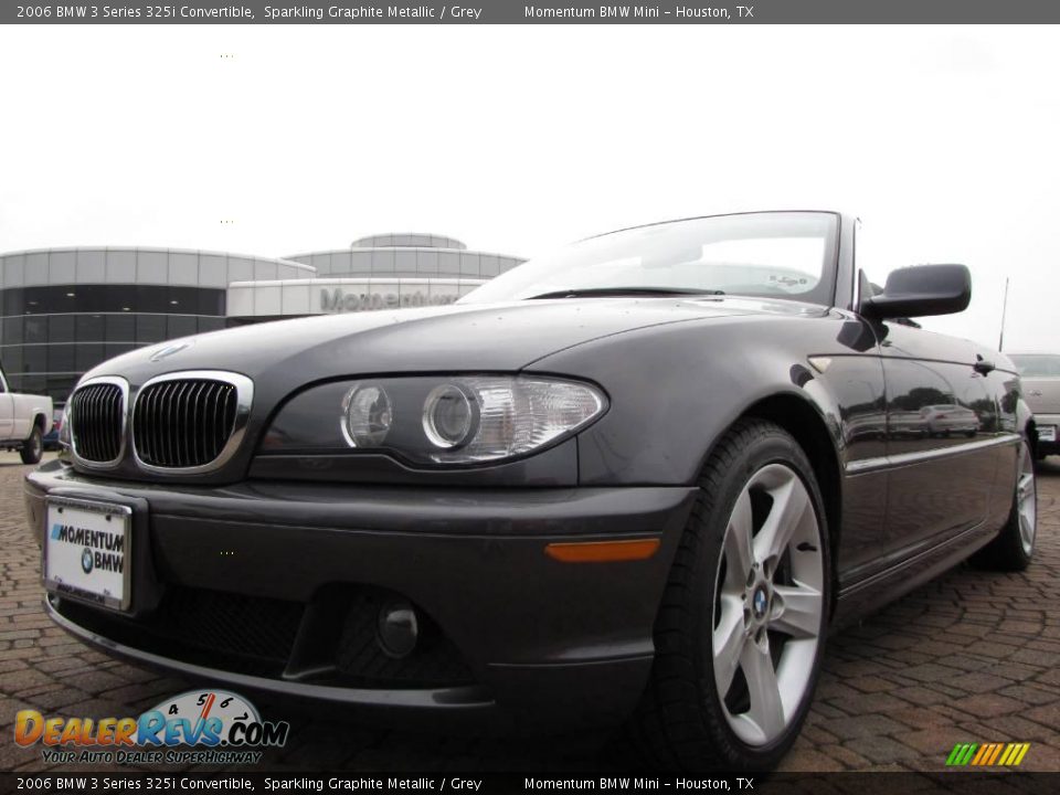 2006 BMW 3 Series 325i Convertible Sparkling Graphite Metallic / Grey Photo #9