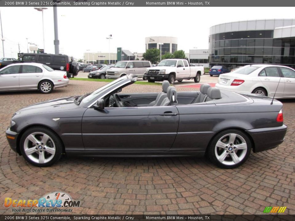 2006 BMW 3 Series 325i Convertible Sparkling Graphite Metallic / Grey Photo #10