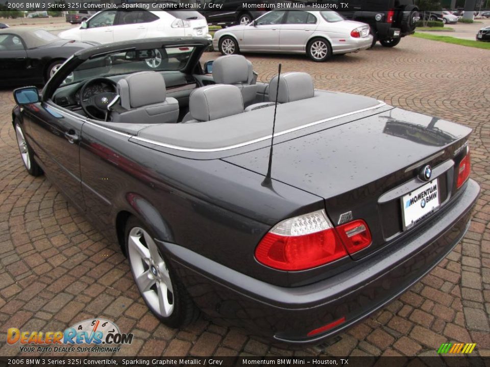 2006 BMW 3 Series 325i Convertible Sparkling Graphite Metallic / Grey Photo #11