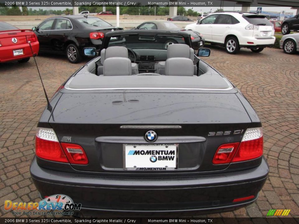 2006 BMW 3 Series 325i Convertible Sparkling Graphite Metallic / Grey Photo #12