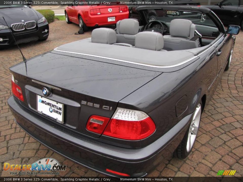 2006 BMW 3 Series 325i Convertible Sparkling Graphite Metallic / Grey Photo #13