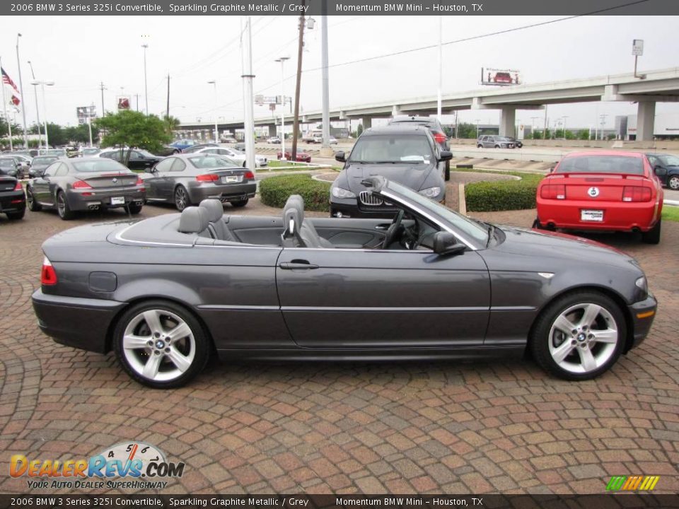 2006 BMW 3 Series 325i Convertible Sparkling Graphite Metallic / Grey Photo #14