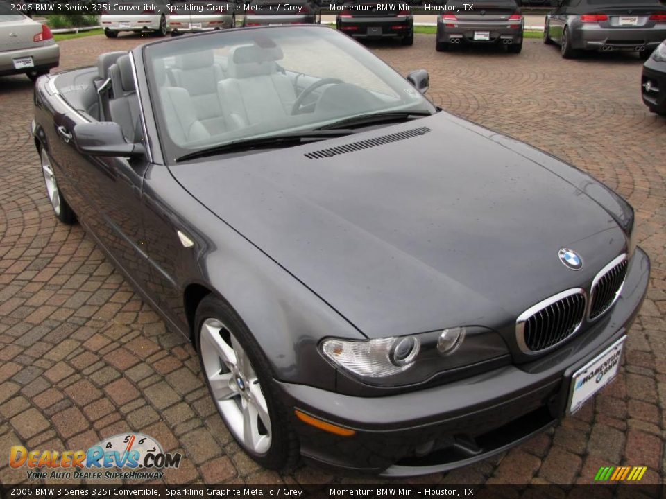 2006 BMW 3 Series 325i Convertible Sparkling Graphite Metallic / Grey Photo #15