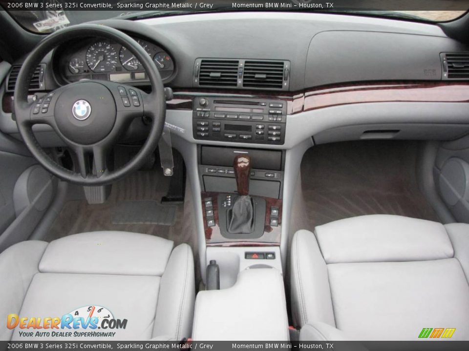 2006 BMW 3 Series 325i Convertible Sparkling Graphite Metallic / Grey Photo #20