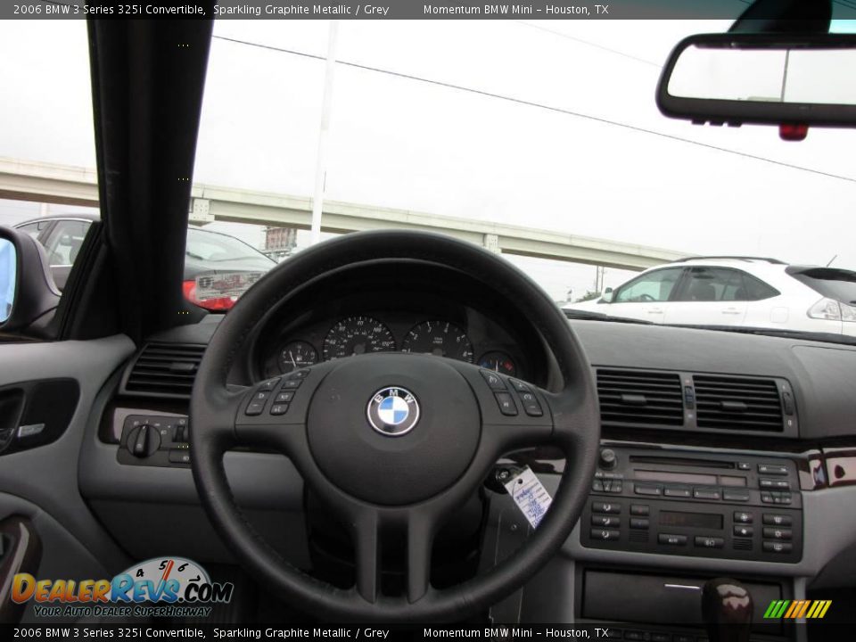 2006 BMW 3 Series 325i Convertible Sparkling Graphite Metallic / Grey Photo #26