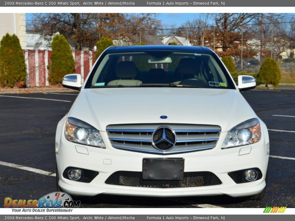 2009 Mercedes-Benz C 300 4Matic Sport Arctic White / Almond/Mocha Photo #2