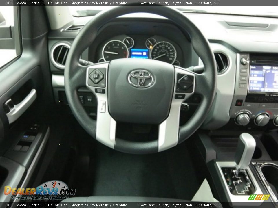 2015 Toyota Tundra SR5 Double Cab Magnetic Gray Metallic / Graphite Photo #13