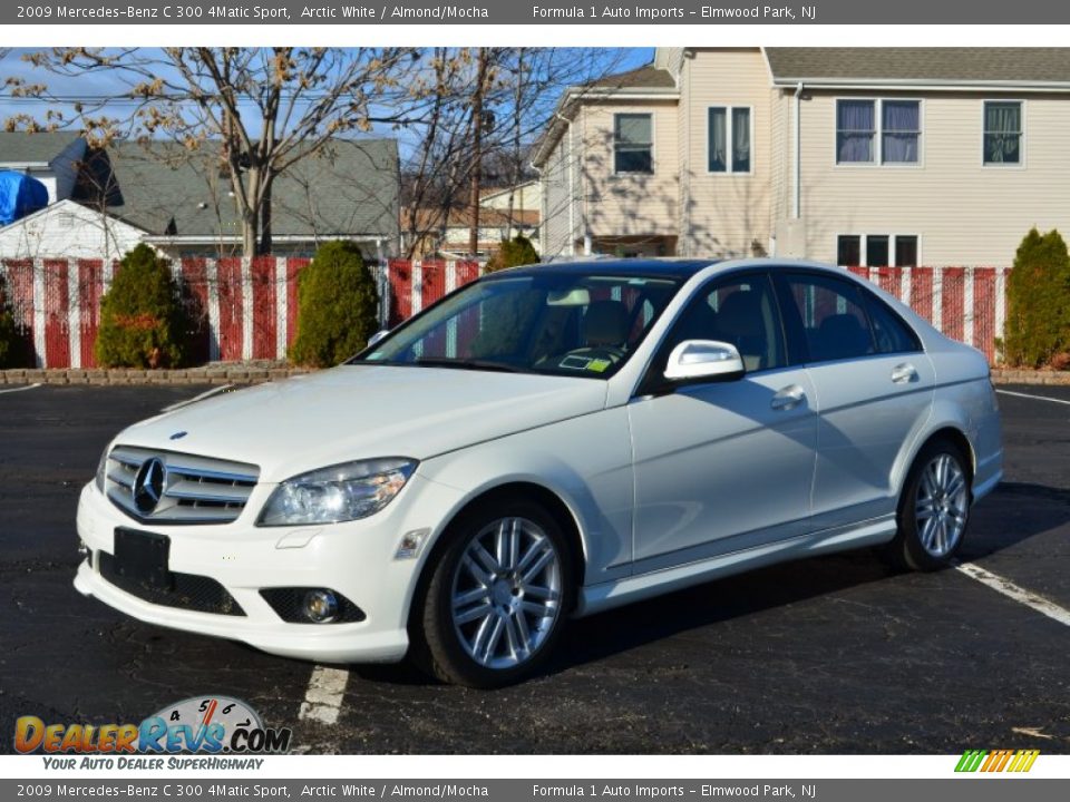2009 Mercedes-Benz C 300 4Matic Sport Arctic White / Almond/Mocha Photo #3