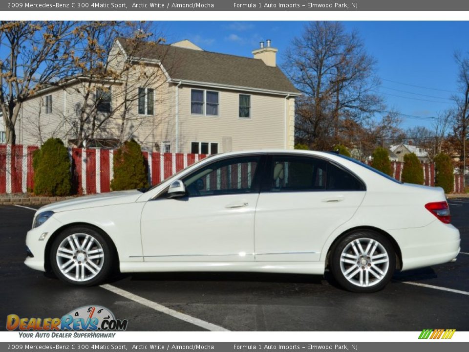 2009 Mercedes-Benz C 300 4Matic Sport Arctic White / Almond/Mocha Photo #4