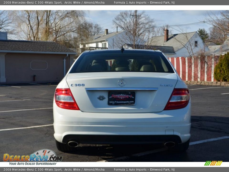 2009 Mercedes-Benz C 300 4Matic Sport Arctic White / Almond/Mocha Photo #6