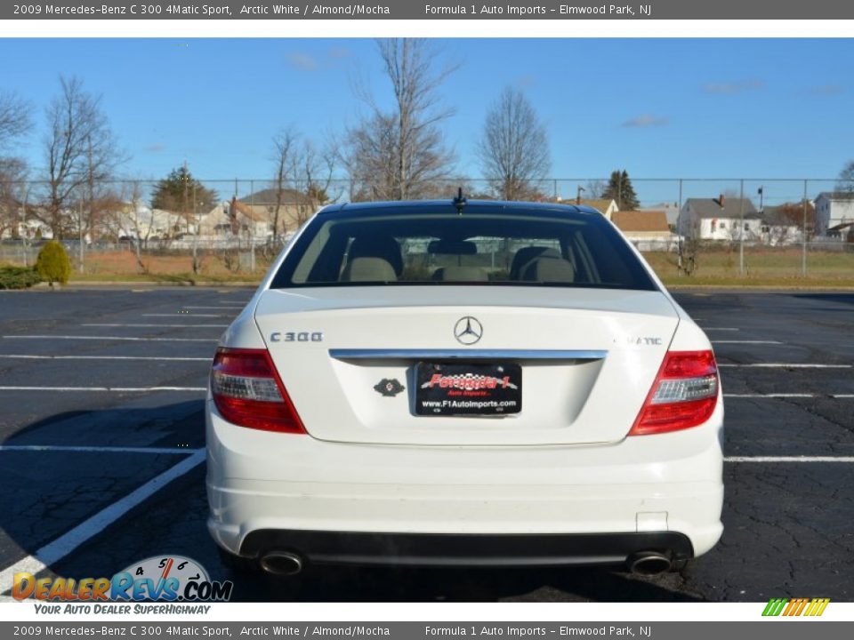 2009 Mercedes-Benz C 300 4Matic Sport Arctic White / Almond/Mocha Photo #7
