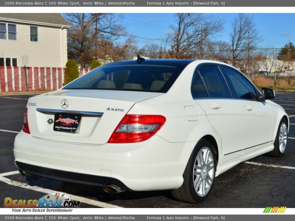 2009 Mercedes-Benz C 300 4Matic Sport Arctic White / Almond/Mocha Photo #8